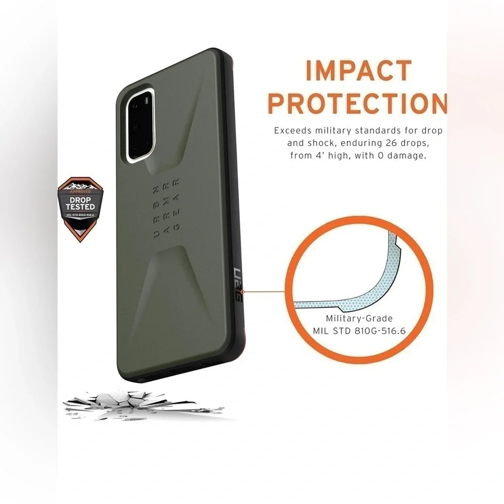 🔥LOT OF 10🔥UAG Civilian Series Case for Samsung Galaxy S20 Olive Drab Green